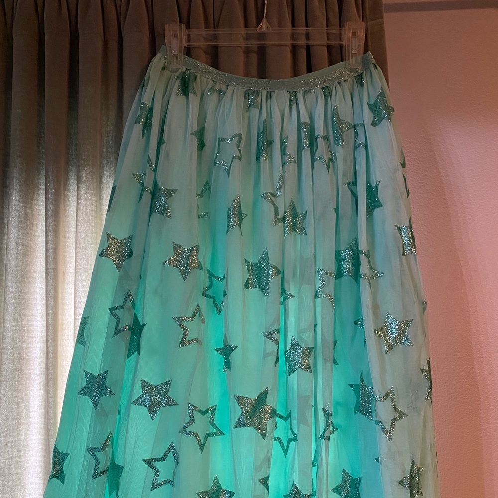 Cat & Jack glitter star maxi skirt